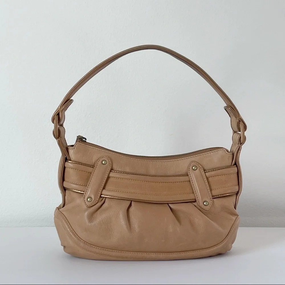 Cole Haan Kaylie Bag Tan Leather Hobo Shoulder Style Neutral Bag - Picture 6 of 10